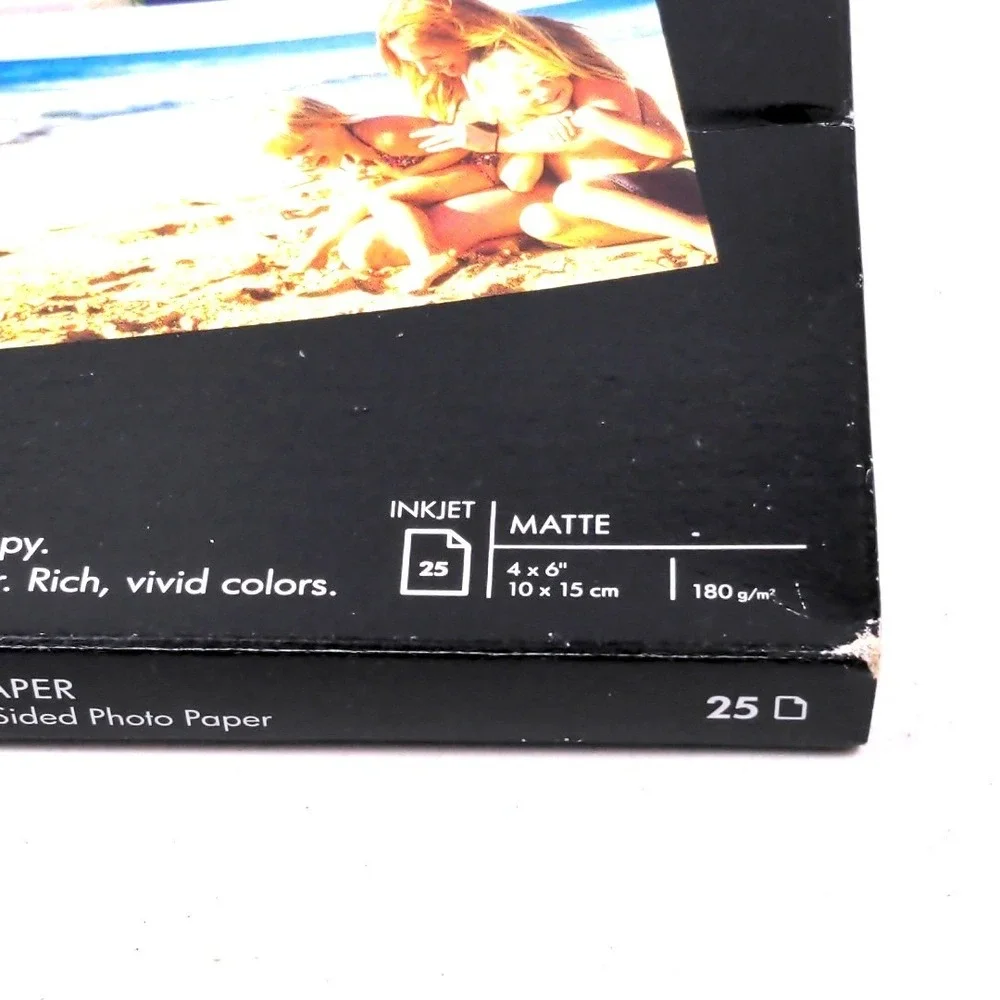 HP Premium Matte Two-Sided‎ Photo Paper 4x6 25 Sheets 180g 6QH46A Inkjet Printer